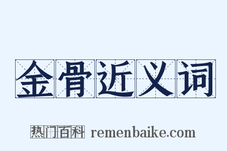 金骨近义词是什么意思的图片